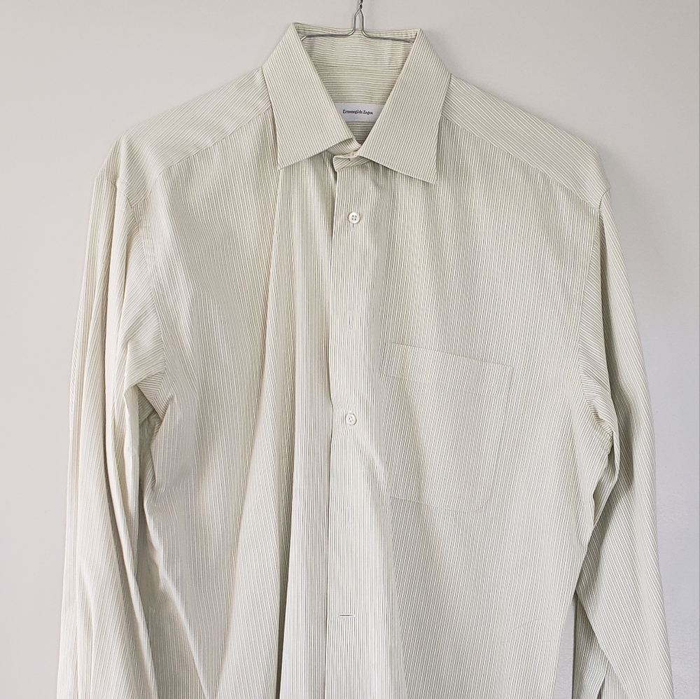 Ermenegildo Zegna men's dress shirt  15.5 34-35 relaxed fit Portofino Comfort